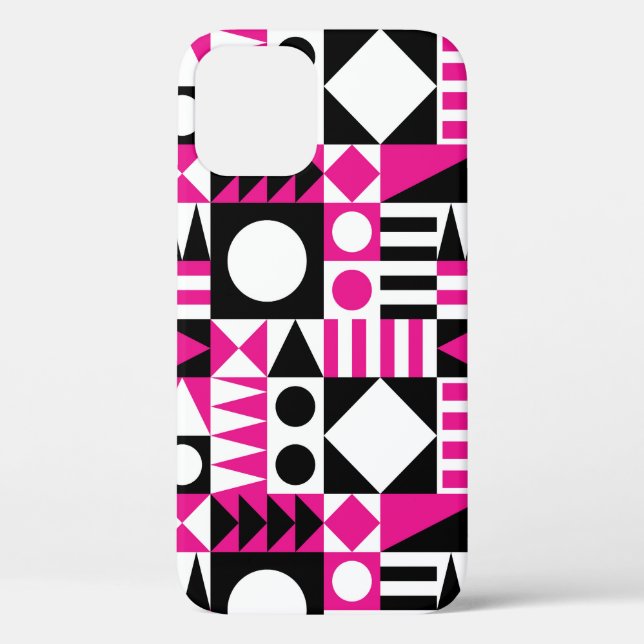 Coques Case-Mate iPhone Motif abstrait moderne du milieu du siècle. (Verso)