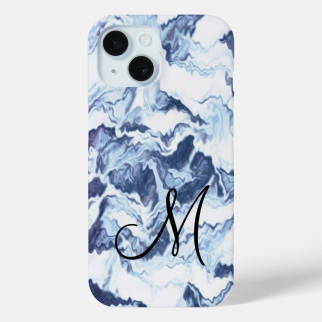 Coques Case-Mate iPhone Motif Abstrait Monogramme (Verso)