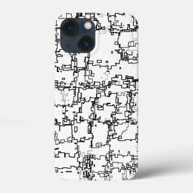 Coques Case-Mate iPhone Motif Abstrait noir et blanc (Verso)
