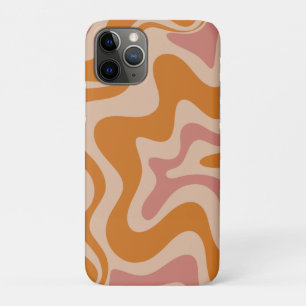 Case-Mate iPhone Case Motif Abstrait Orange Rose rétro