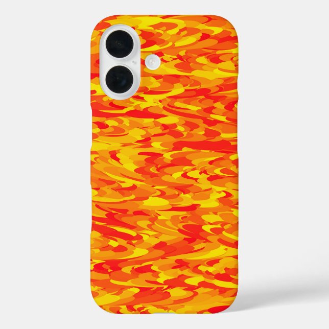 Coques Case-Mate iPhone Motif Abstrait orange rouge jaune (Verso)