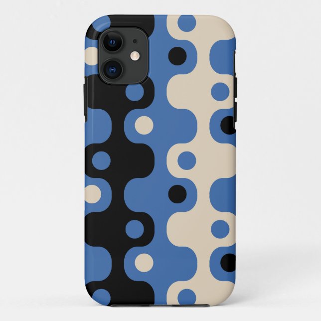 Coques Case-Mate iPhone Motif Abstrait rétro futuriste (Dos)