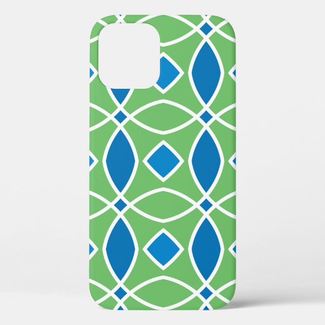 Coques Case-Mate iPhone motif Abstrait rétro géométrique sans couture avec (Verso)