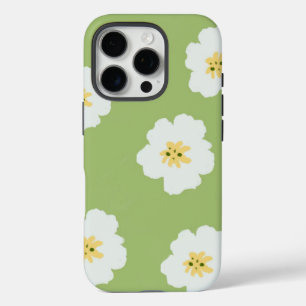 Coque iPhone 16 Pro Motif Abstrait Retro Green Retro Wi-Fi botanique