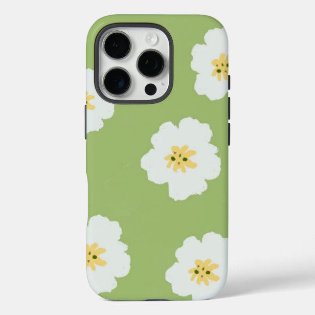 Coques Case-Mate iPhone Motif Abstrait Retro Green Retro Wi-Fi botanique (Verso)