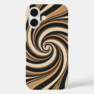 Coque Pour iPhone 16 Motif Abstrait Retro Liquid Swirl