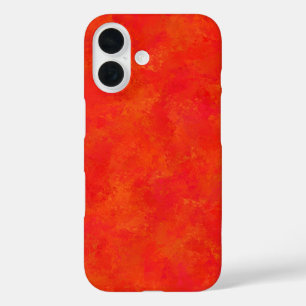 Coque Pour iPhone 16 Motif Abstrait rouge orange