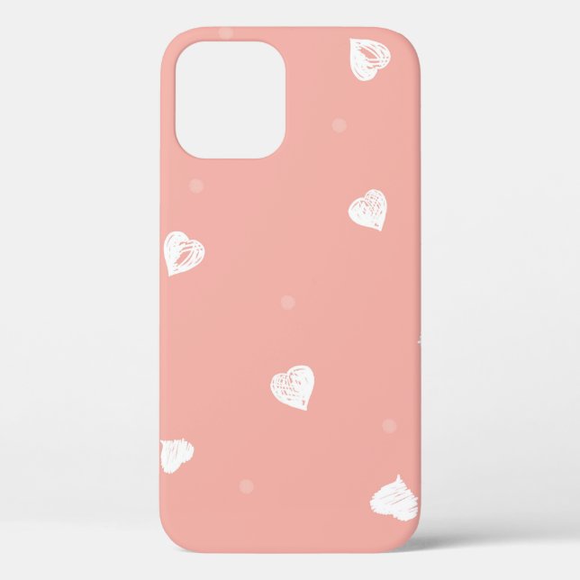 Coques Case-Mate iPhone motif Abstrait sans soudure avec coeur dessiné à l (Verso)