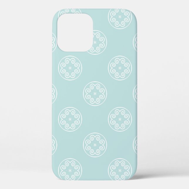 Coques Case-Mate iPhone motif Abstrait sans soudure de poudre bleu couleur (Verso)