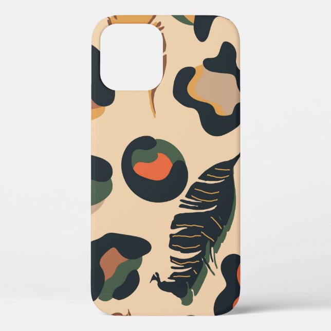 Coques Case-Mate iPhone Motif Abstrait sans soudure, dos d'animal sauvage (Verso)