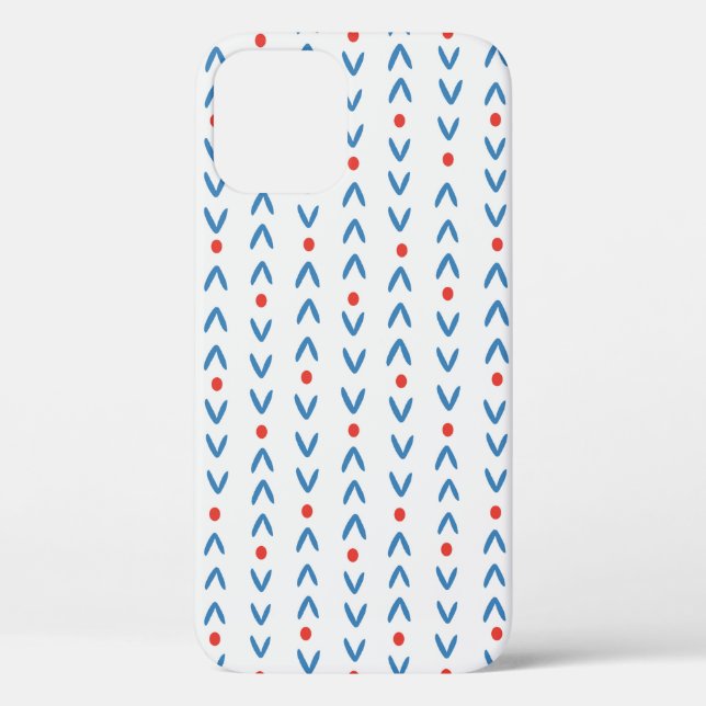 Coques Case-Mate iPhone Motif Abstrait sans soudure en bleu et rouge sur c (Verso)