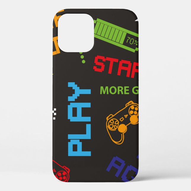 Coques Case-Mate iPhone motif abstrait transparent dans le style de jeu de (Verso)