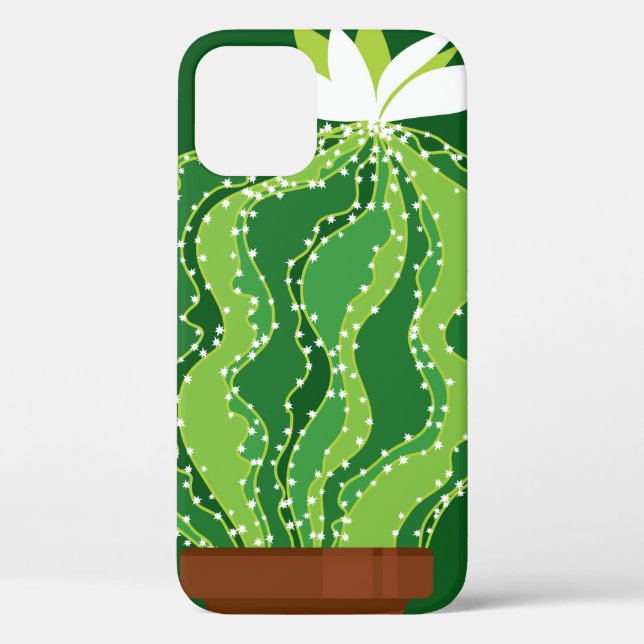 Coques Case-Mate iPhone motif Abstrait vert cactus transparent (Verso)