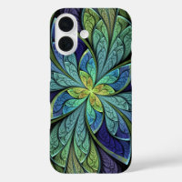 Motif Abstrait vert et bleu La Chanteuse IV