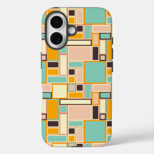 Coque Pour iPhone 16 Motif abstrait vibrant avec des rectangles