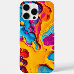 Coque iPhone 16 Pro Max Motif abstrait vibrant de projection de peinture f