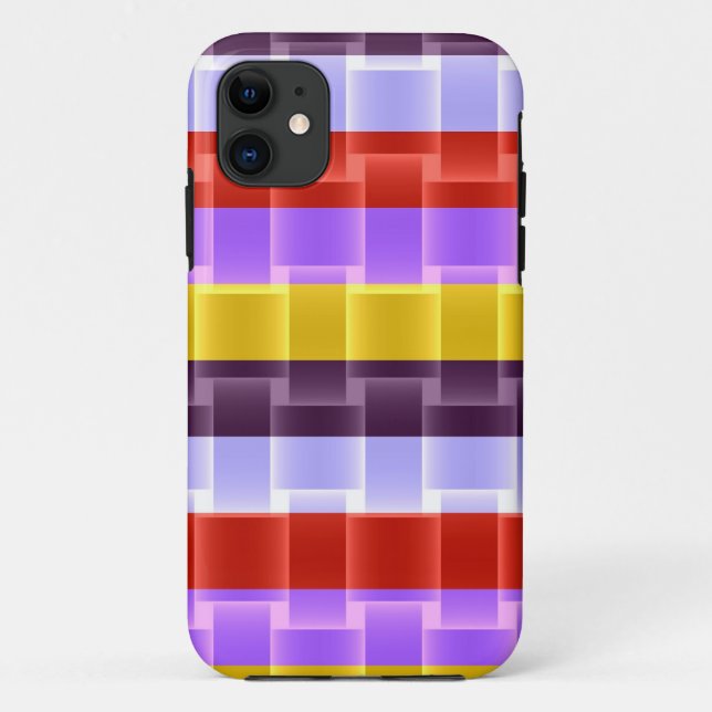 Coques Case-Mate iPhone Motif Abstrait (violet, jaune, rouge) (Dos)