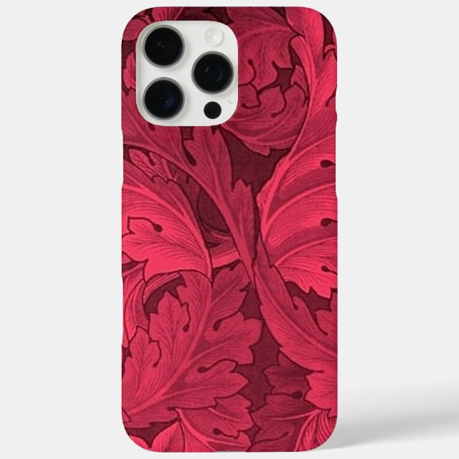 Coques Case-Mate iPhone Motif Acanthe William Morris Rouge (Verso)