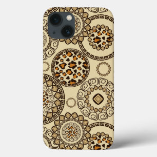 iPhone 13 Coque Motif africain 3 de peau de guépard