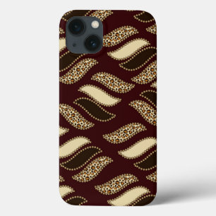 Etui iPhone 13 Motif africain de peau de guépard