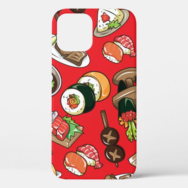 Coques Case-Mate iPhone motif alimentaire japonais transparent (Verso)