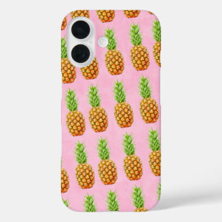 Coque Pour iPhone 16 Motif ananas rafraîchissant 