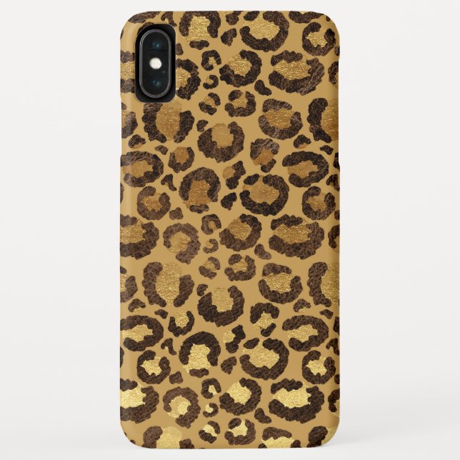 Coques Case-Mate iPhone Motif animal Cheetah Black Gold moderne (Dos)