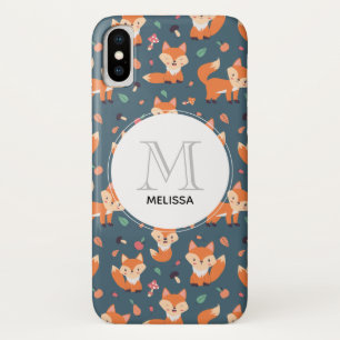 Case-Mate iPhone Case Motif animal de renard orange mignon Monogramme