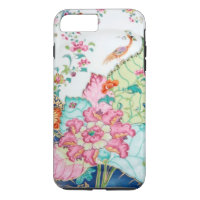 Motif antique d'oiseau de porcelaine de porcelaine