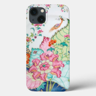 iPhone 13 Coque Motif antique d'oiseau de porcelaine de porcelaine