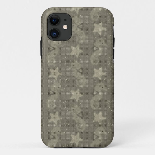 Coques Case-Mate iPhone Motif Antique Seahorse Et Starfish (Dos)