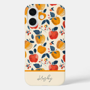 Coque Pour iPhone 16 Motif Apple avec nom personnalisé