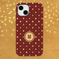 Motif Apple diagonal Bourgogne et or