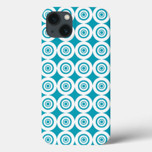 Etui iPhone Case-Mate Motif Aqua and White Concentrcle Cercles