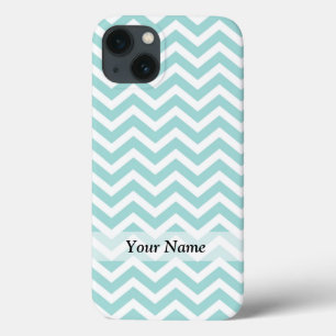 Coque Case-Mate iPhone Motif Aqua et chevron gris