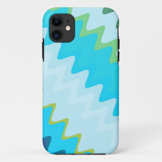 Coque Case-Mate iPhone Motif Aqua Green White Wavy Stripes