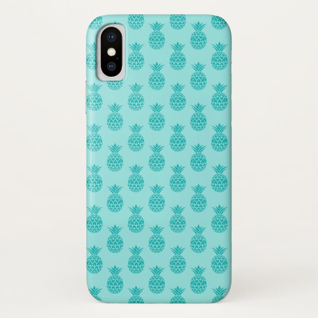 Coques Case-Mate iPhone Motif Aqua Sea Foam Blue Pineappy (Dos)