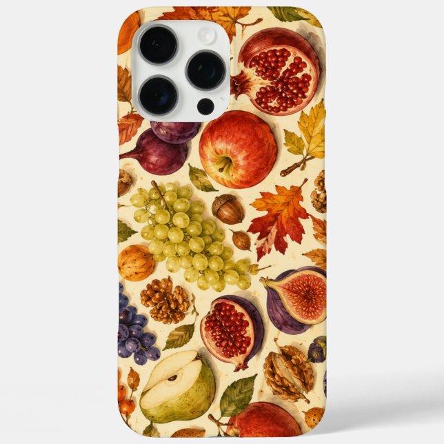 Coques Case-Mate iPhone Motif aquarelle de récolte d'automne  (Verso)