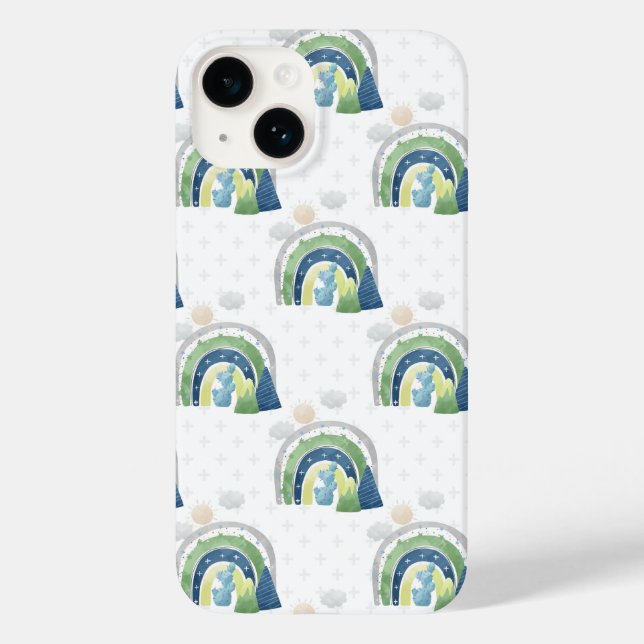 Coques Case-Mate iPhone Motif arc-en-ciel aquarelle (Verso)