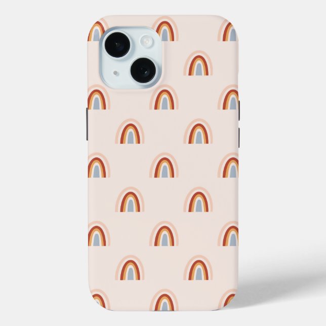 Coques Case-Mate iPhone Motif arc-en-ciel Doodle doux (Verso)