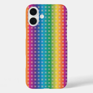Coques iPhone 16 Plus Motif arc-en-ciel optique