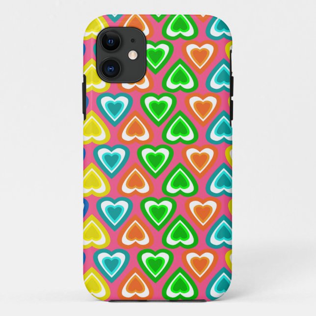Coques Case-Mate iPhone motif arc-en-ciel rose (Dos)
