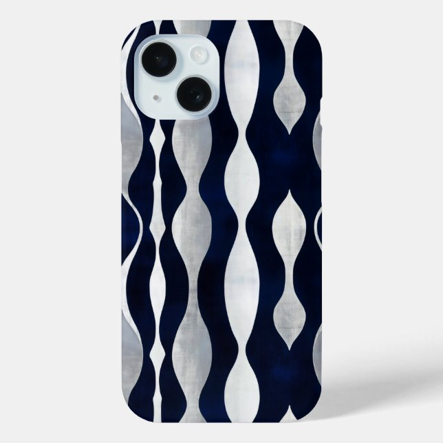 Coques Case-Mate iPhone Motif argenté Abstrait (Verso)