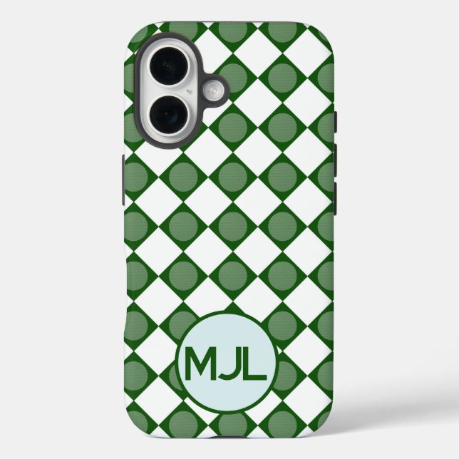 Coques Case-Mate iPhone Motif Argyle Classique avec Monogramme Personnalis (Verso)