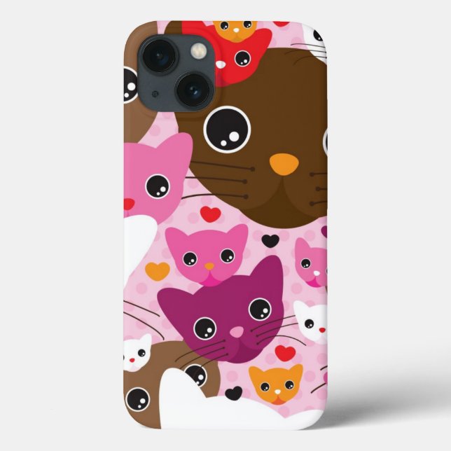 Coques Case-Mate iPhone motif arrière - plan chaton mignon (Verso)
