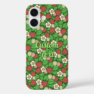 Coque Pour iPhone 16 Motif Arrière - plan fraise