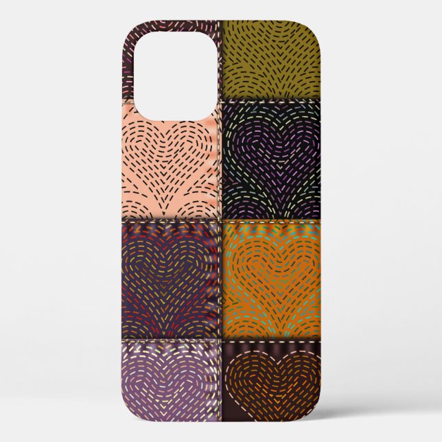 Coques Case-Mate iPhone Motif arrière - plan sans couture. Le Patchwork av (Verso)