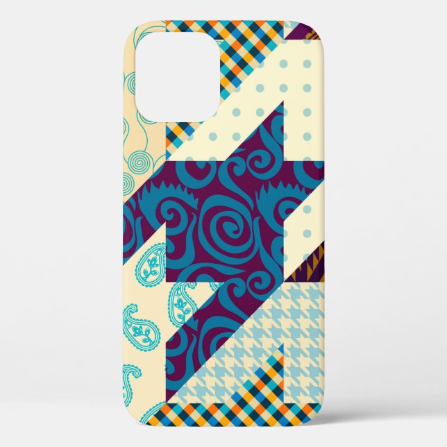 Coques Case-Mate iPhone Motif arrière - plan sans couture. Motif de patchw (Verso)