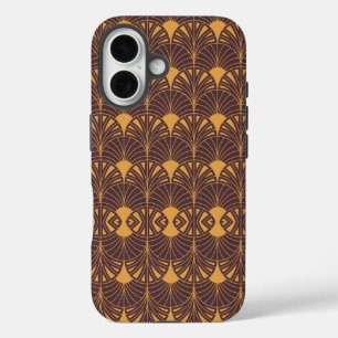 Coque Pour iPhone 16 Motif Art Déco avec motifs en forme d'éventail