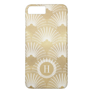 Case-Mate iPhone Case motif art déco géométrique blanc et or